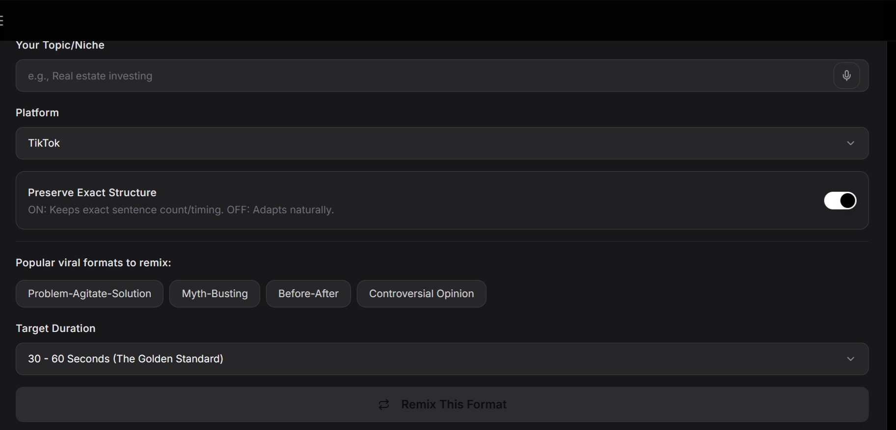 Viral Remixer Feature